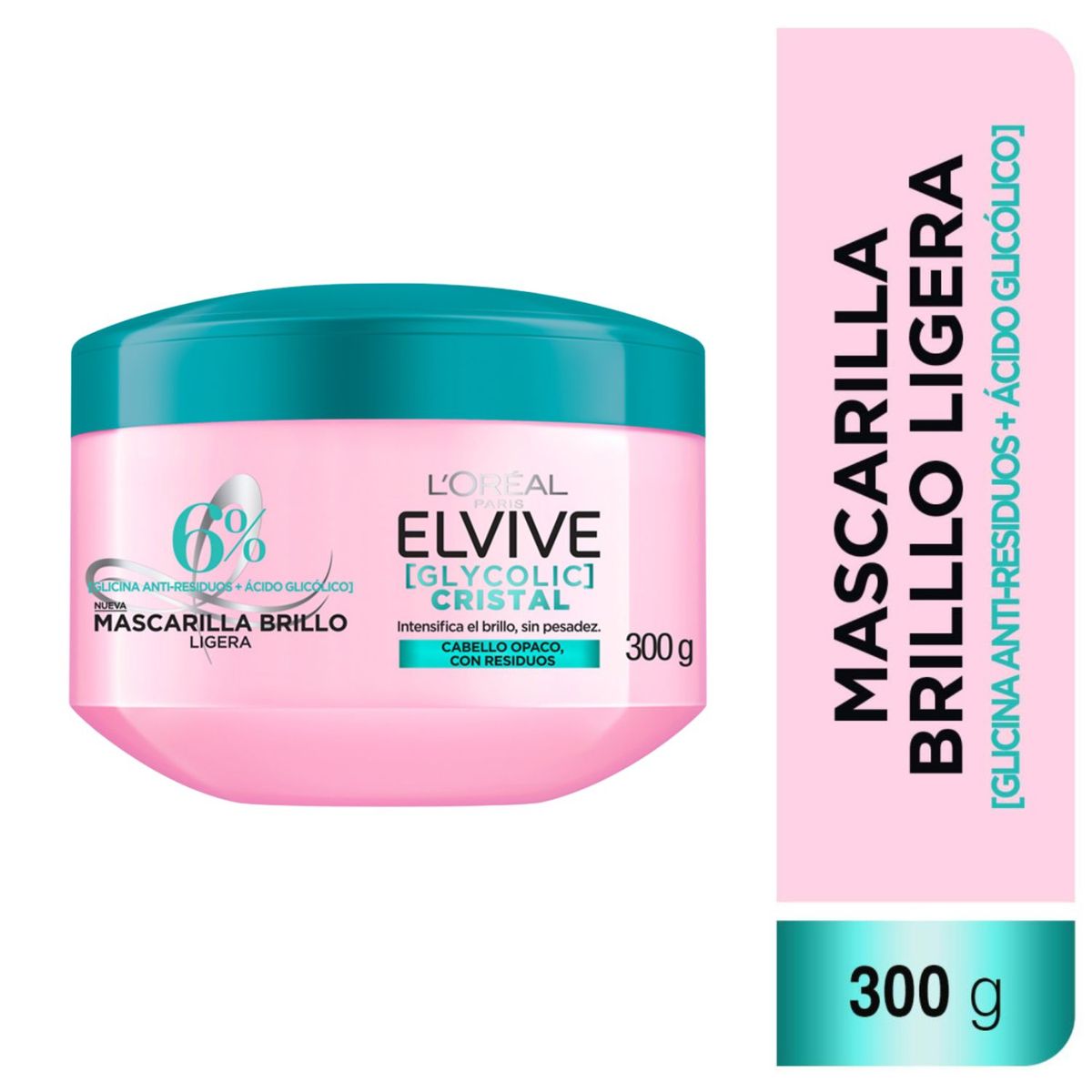 ELVIVE - Mascarilla Capilar Glycolic Crystal Elvive 300 g