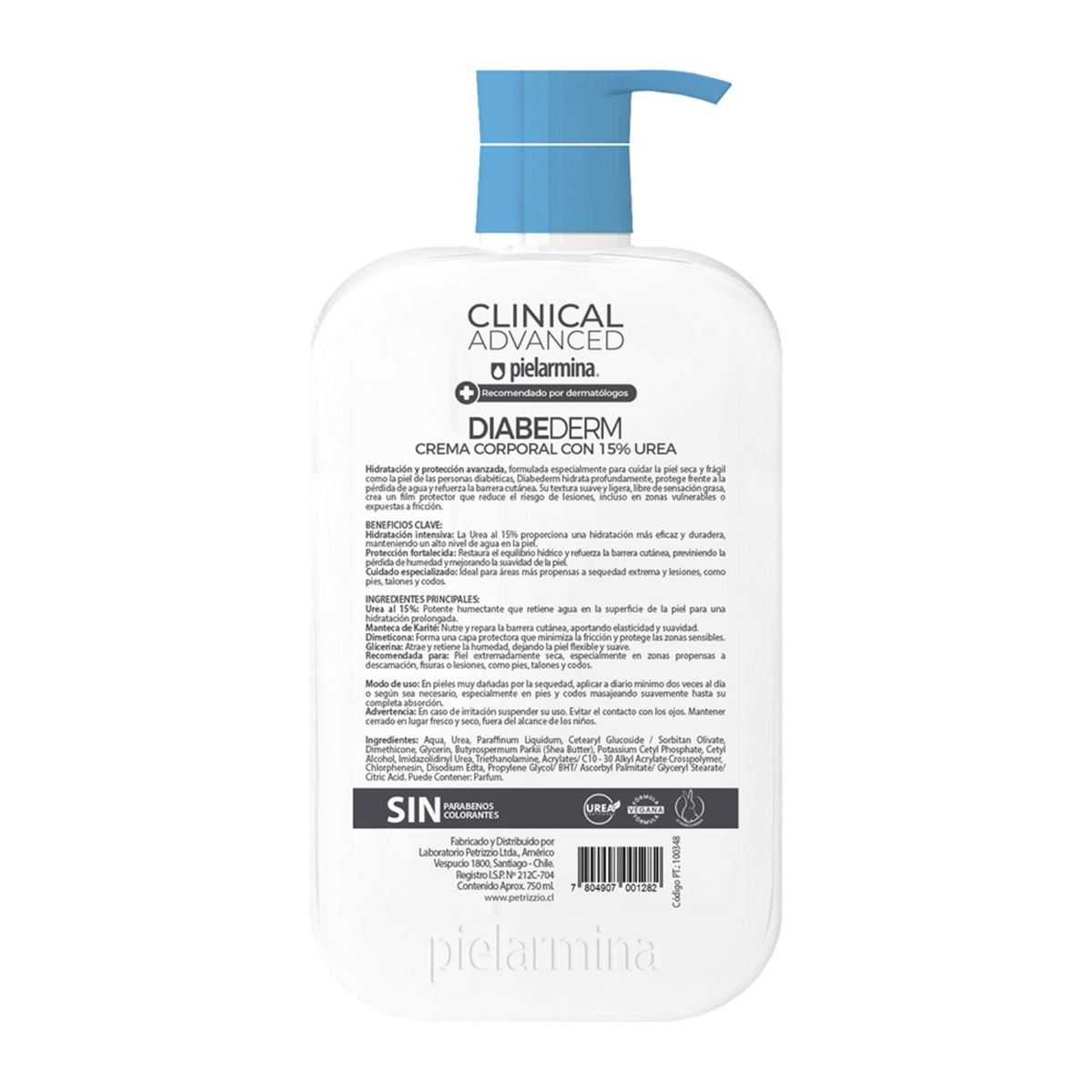 PIELARMINA - Crema Corporal Clinical Advanced Diabederm Pielarmina 750 ml