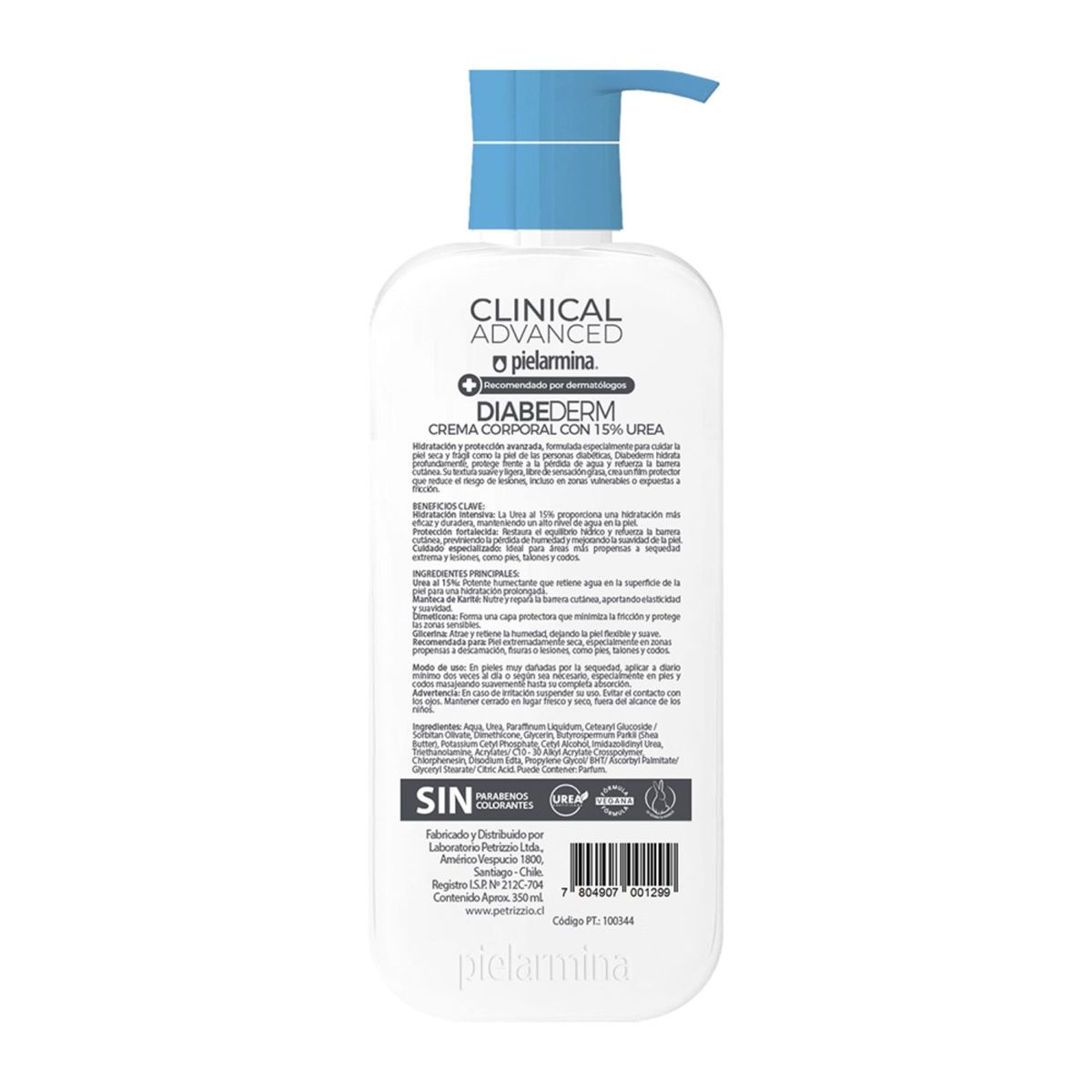 PIELARMINA - Crema Corporal Clinical Advanced Diabederm Pielarmina 350 ml