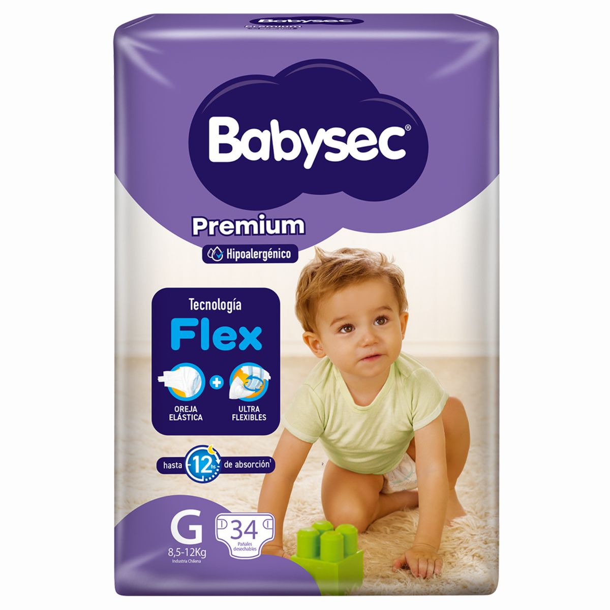 BABYSEC - Pañales Desechables Premium Talla G Babysec 34 un