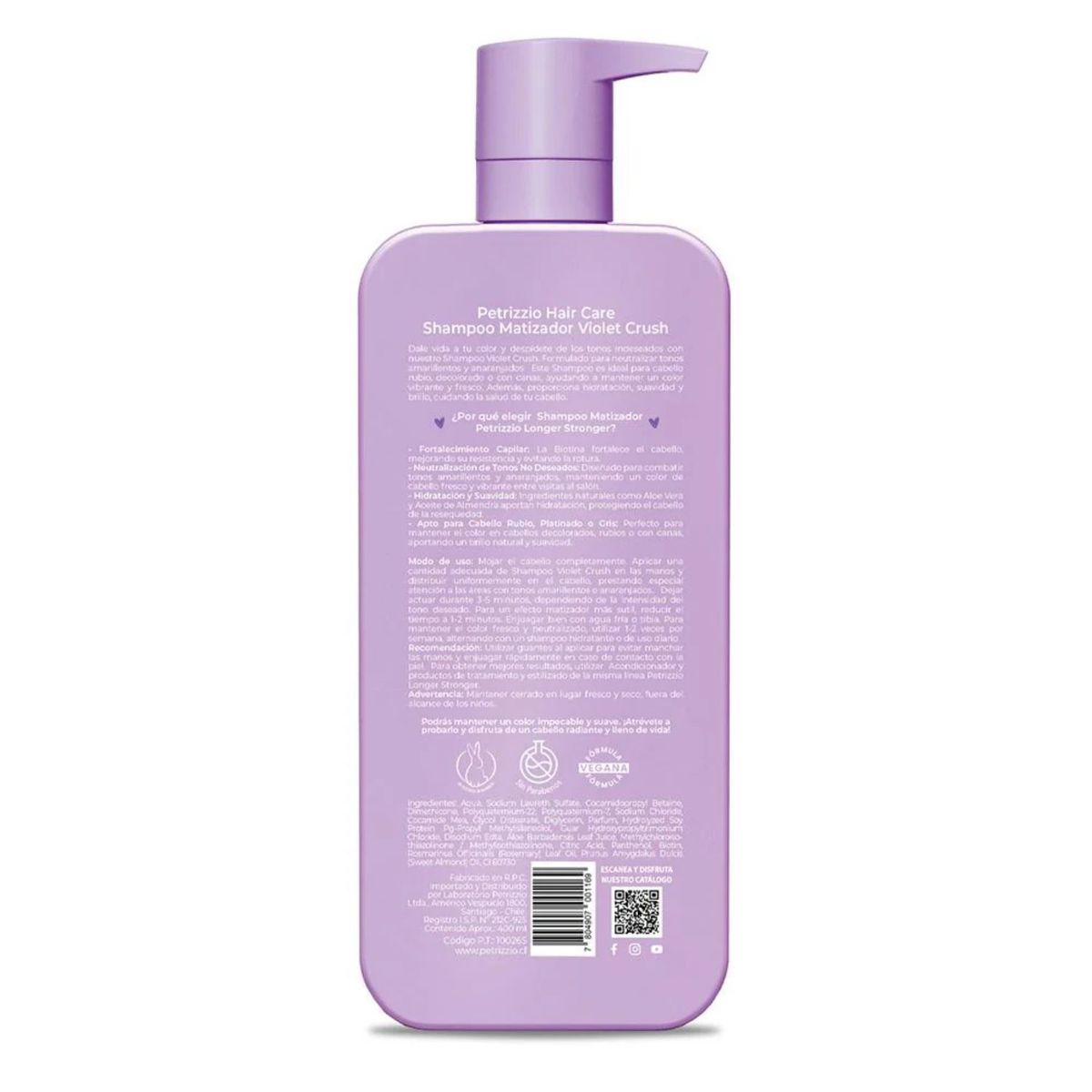 PETRIZZIO - Shampoo Matizador Violet Crush Petrizzio 400 ml