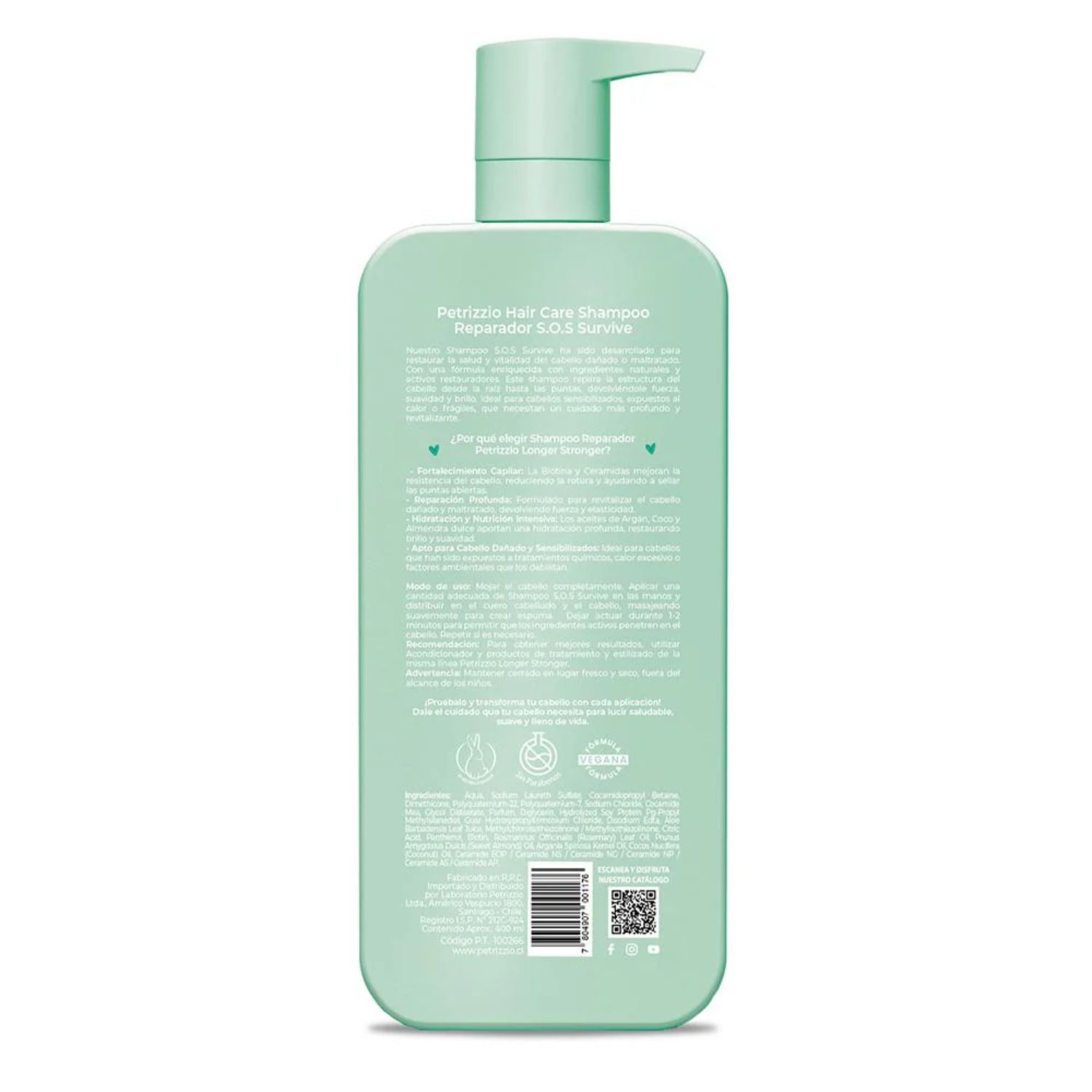 Shampoo Reparador SOS Survive Petrizzio 400 ml | Tottus Chile