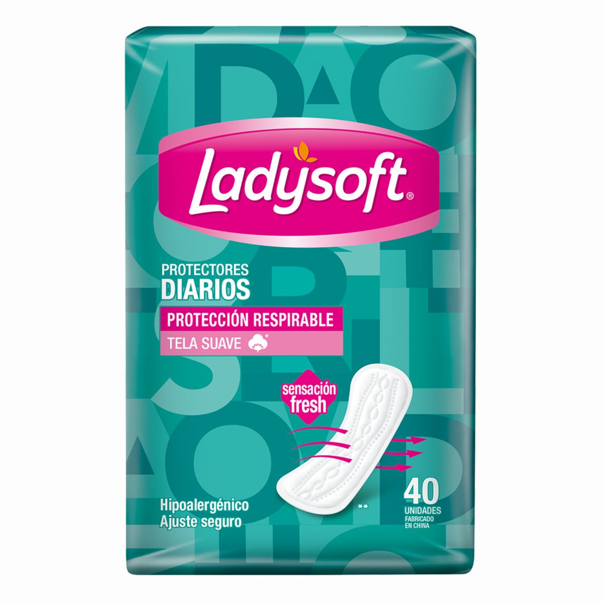 LADYSOFT - Protectores Diarios Femeninos Tela Suave Ladysoft 40 Un