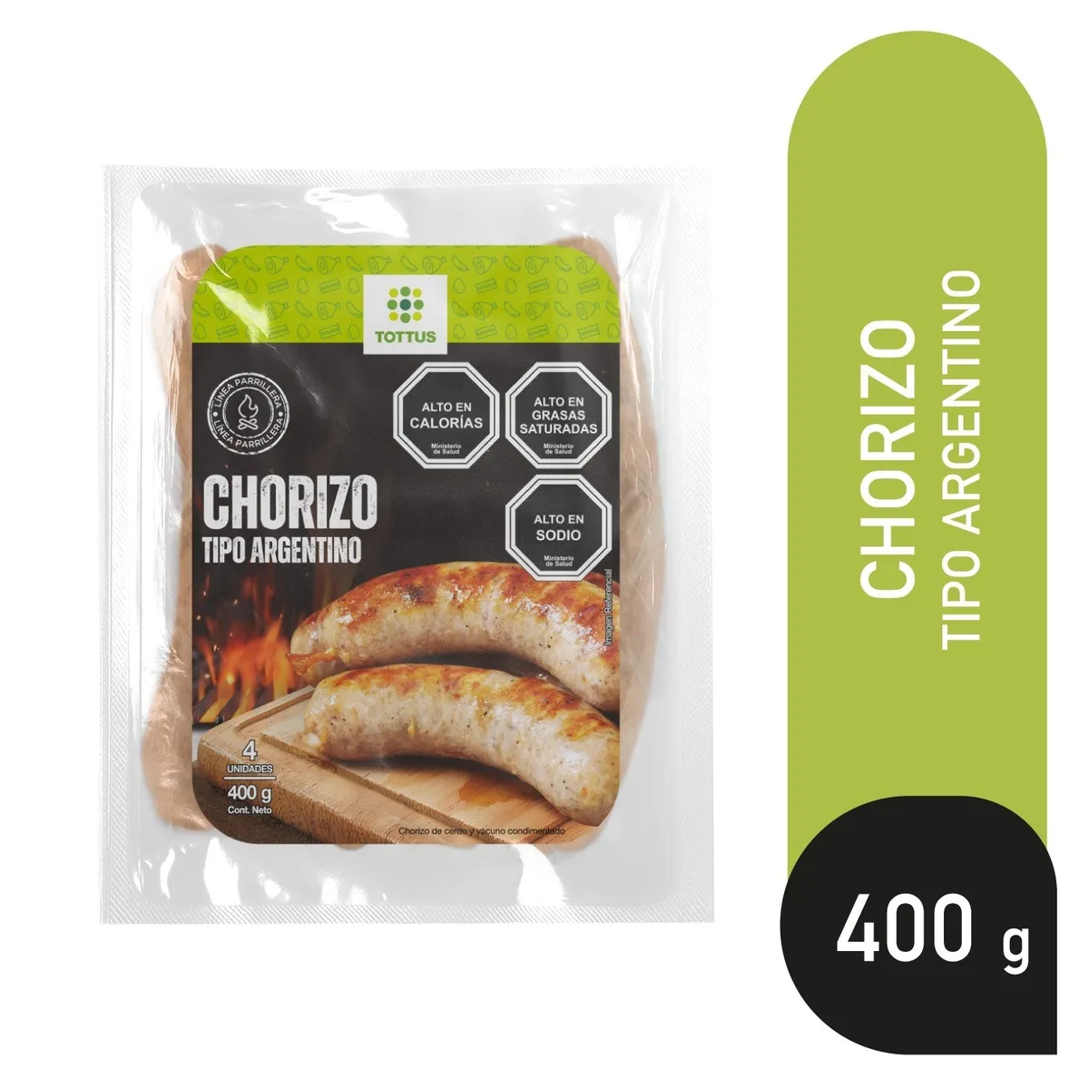 TOTTUS - Chorizo Tipo Argentino Tottus 400 g