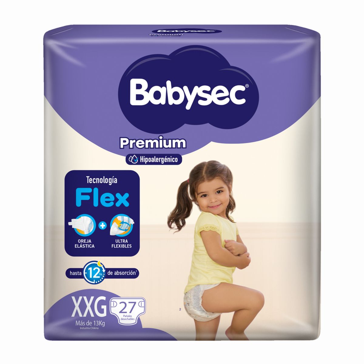 BABYSEC - Pañales Desechables Premium Talla XXG Babysec 27 Un