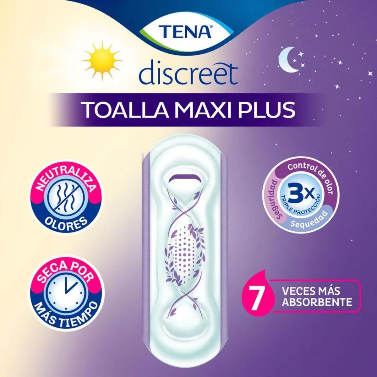 TENA - Toallas Femeninas Tena Discreet Maxi Plus 30 Un