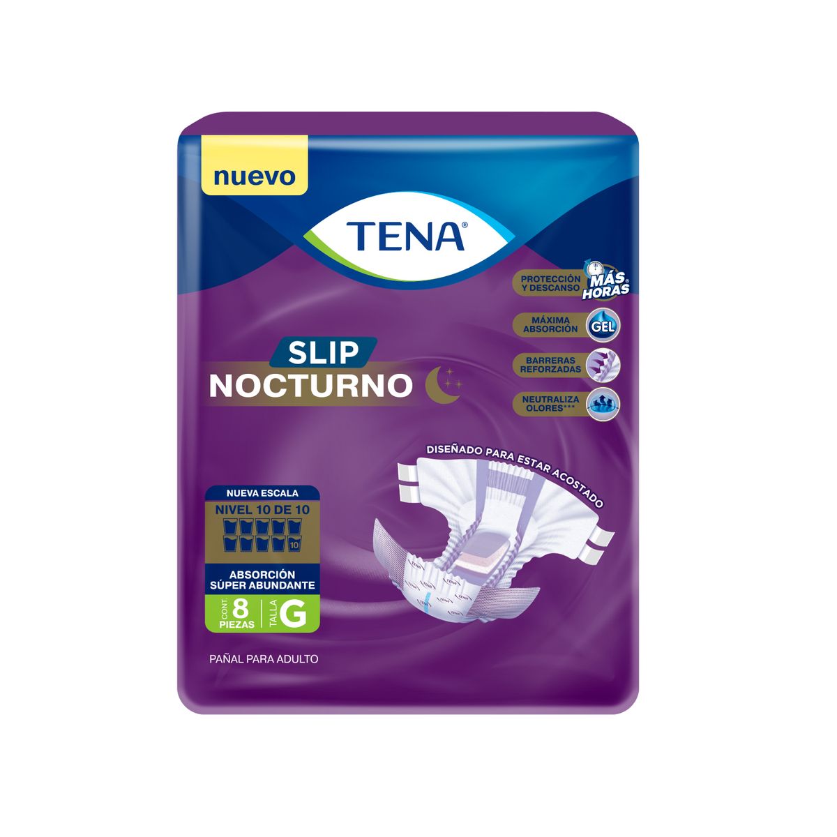 TENA - Pañal Adulto Slip Ultra Talla L Tena 8 Un