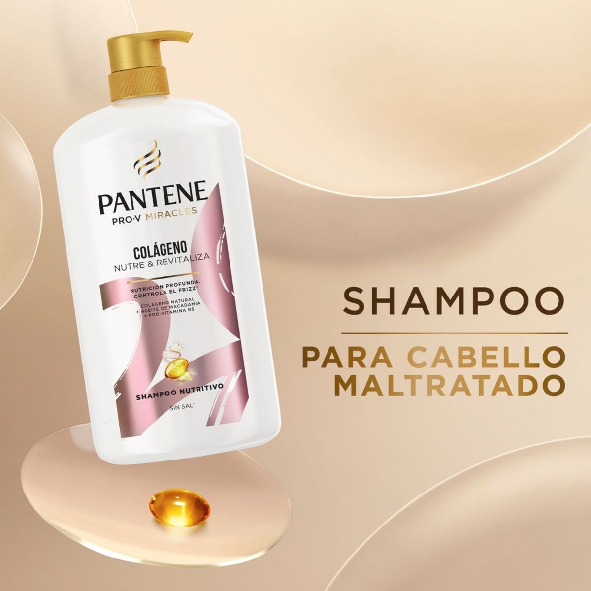 PANTENE - Shampoo Pantene Colágeno Nutre y Revitaliza 1 L