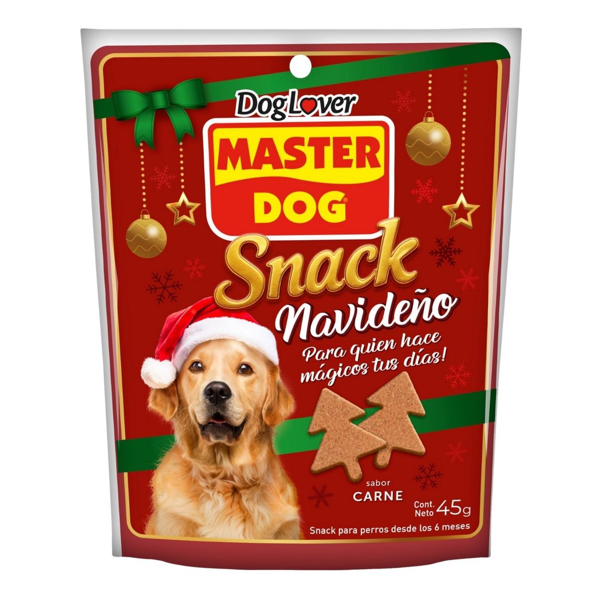 MASTER DOG - Snack Navideño para Perros Árbol Sabor Carne Master Dog 45 g