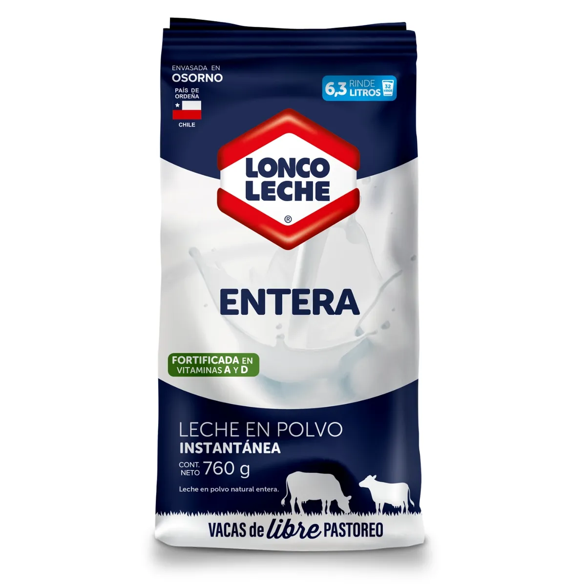 LONCOLECHE - Leche en Polvo Entera Loncoleche 760 g