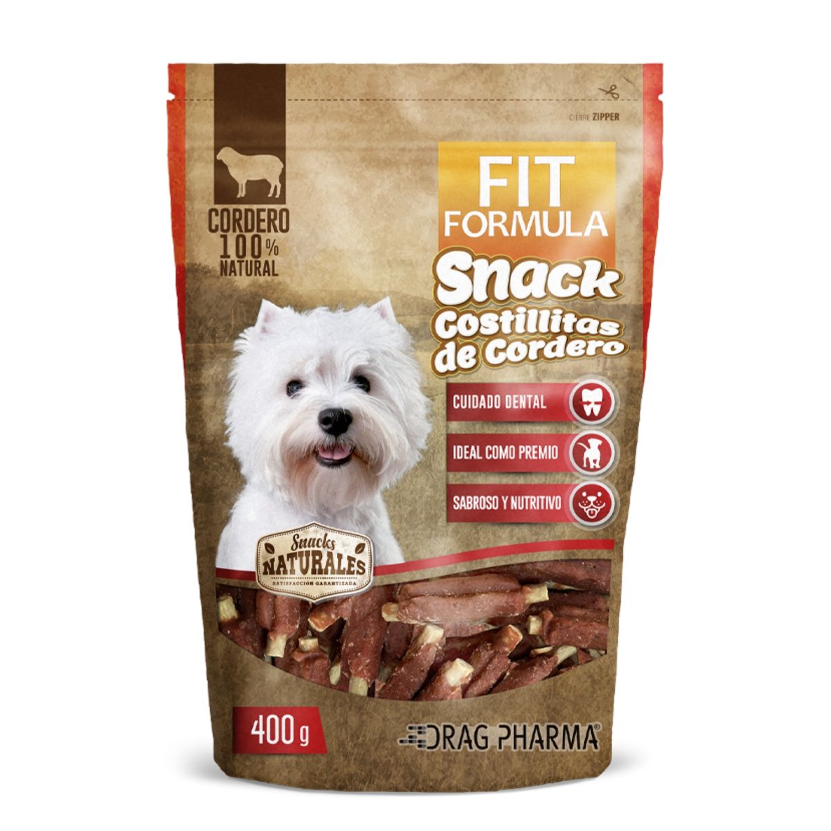 FIT FORMULA - Snack para Perros Costillitas de Cordero Fit Fórmula 400 g