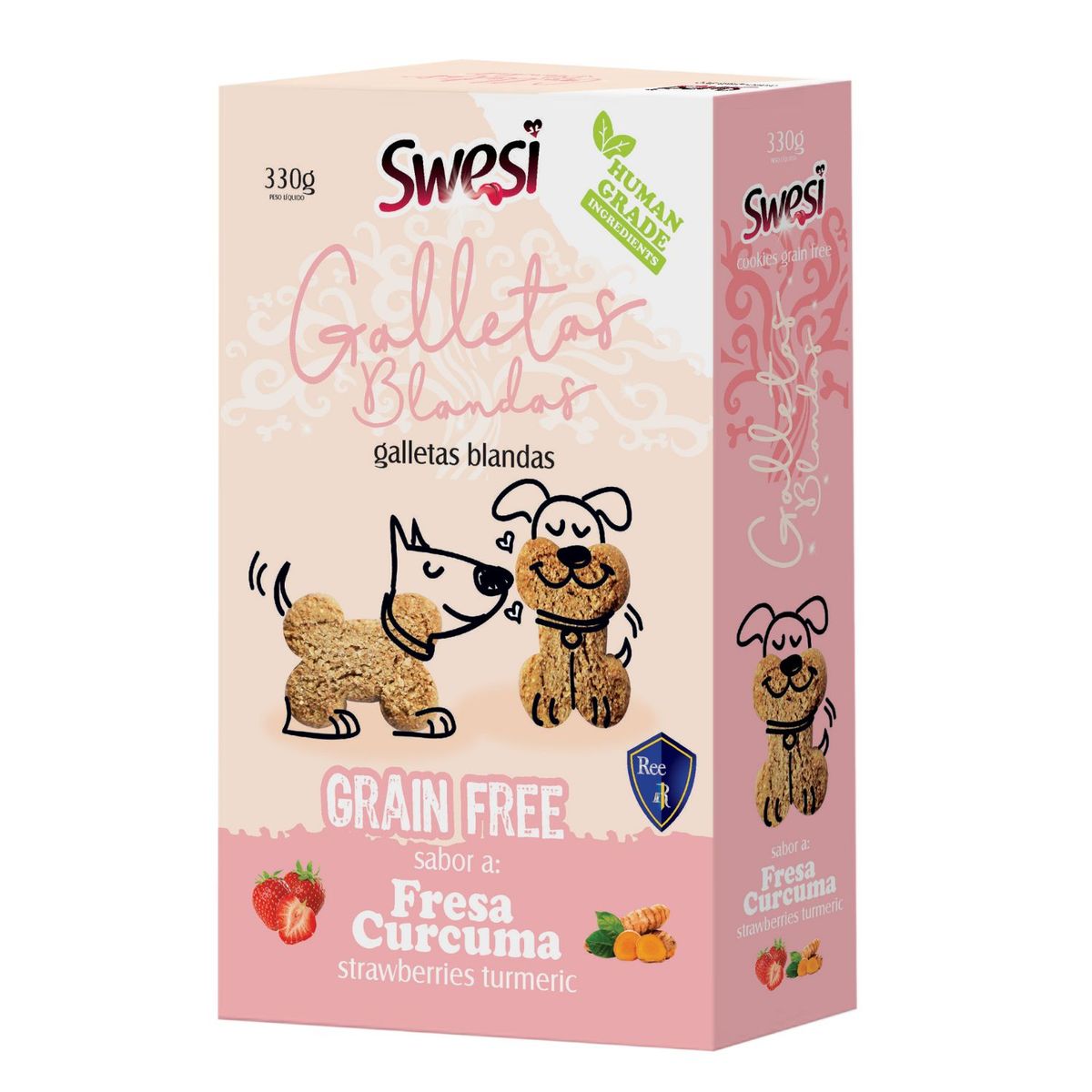 SWESI - Galletas para Perros Sabor Frutilla y Curcuma Swesi 330 g