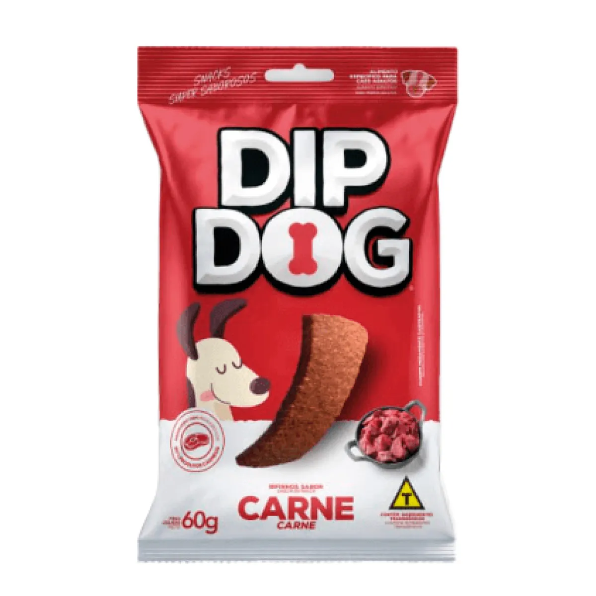 DIP DOG - Snack Filetitos Sabor Carne para Perros Dip Dog 60 g