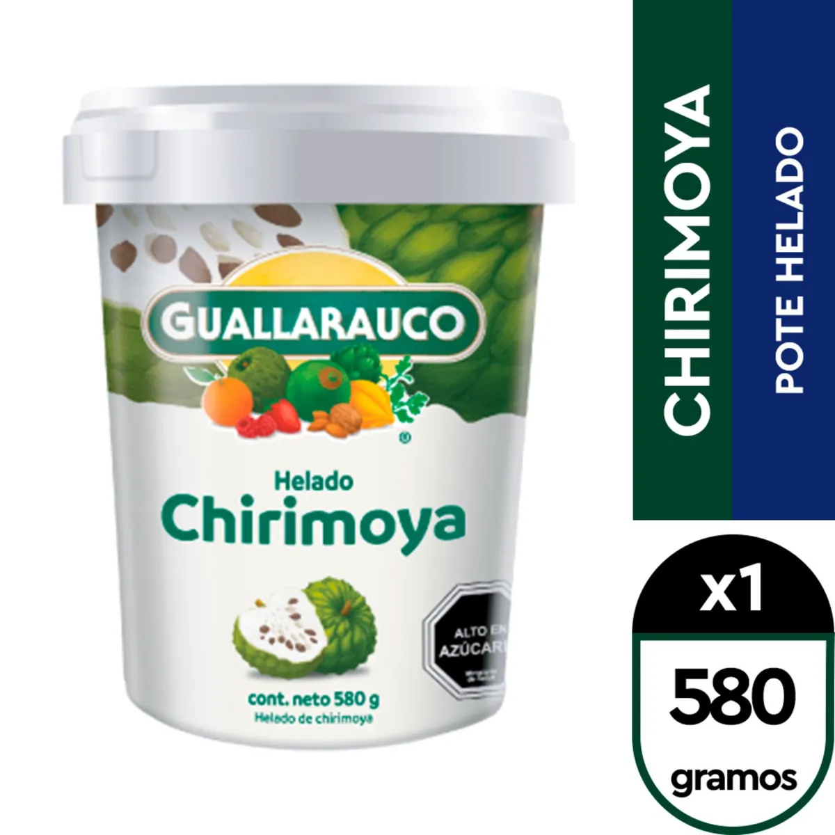 GUALLARAUCO - Helado de Fruta Chirimoya Guallarauco 580 g