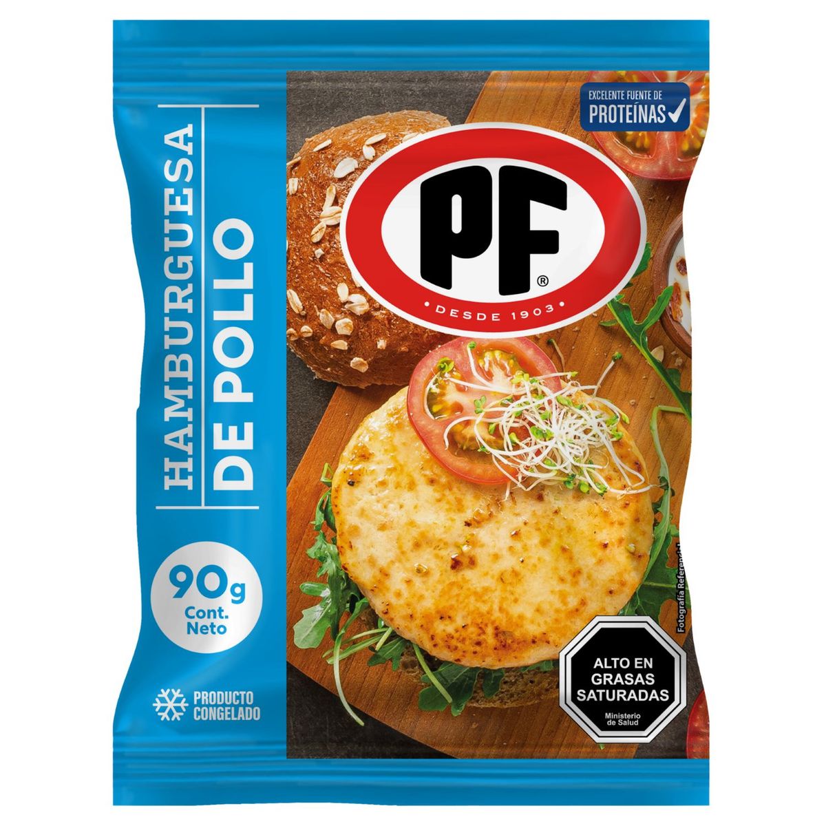 PF - Hamburguesa de Pollo Congelada PF 90 g