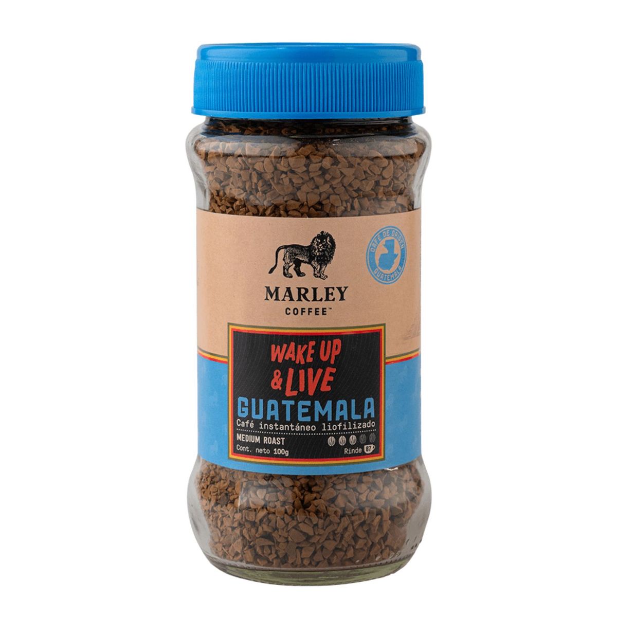 MARLEY COFFEE - Café Instatáneo Wake Up Guatemala Marley Coffee 100 g