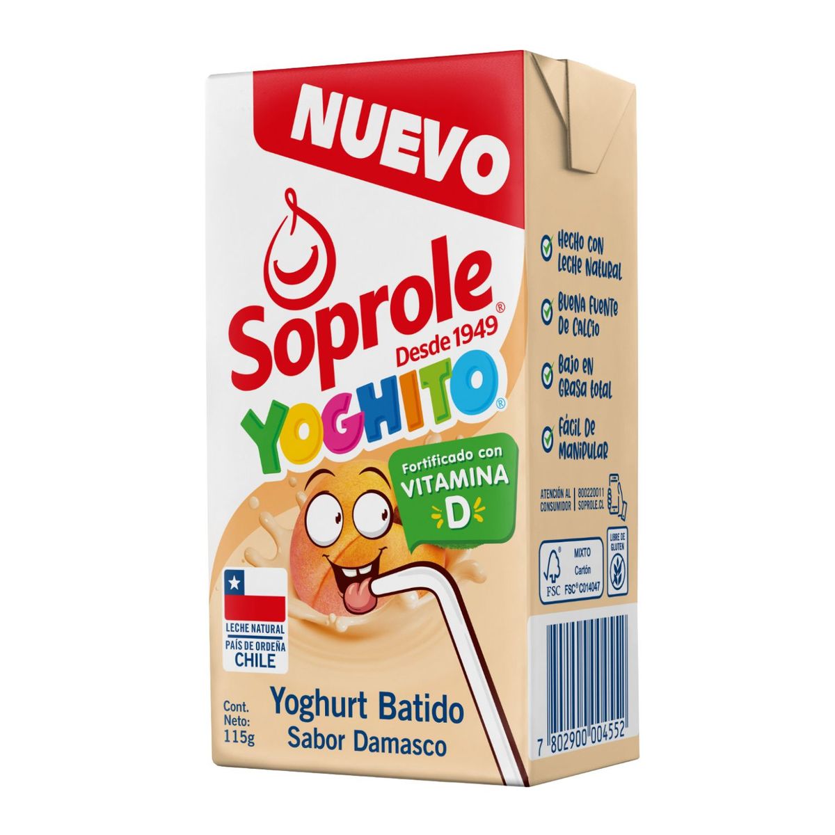 SOPROLE - Yoghurt Yoghito Sabor Damasco Soprole 115 g