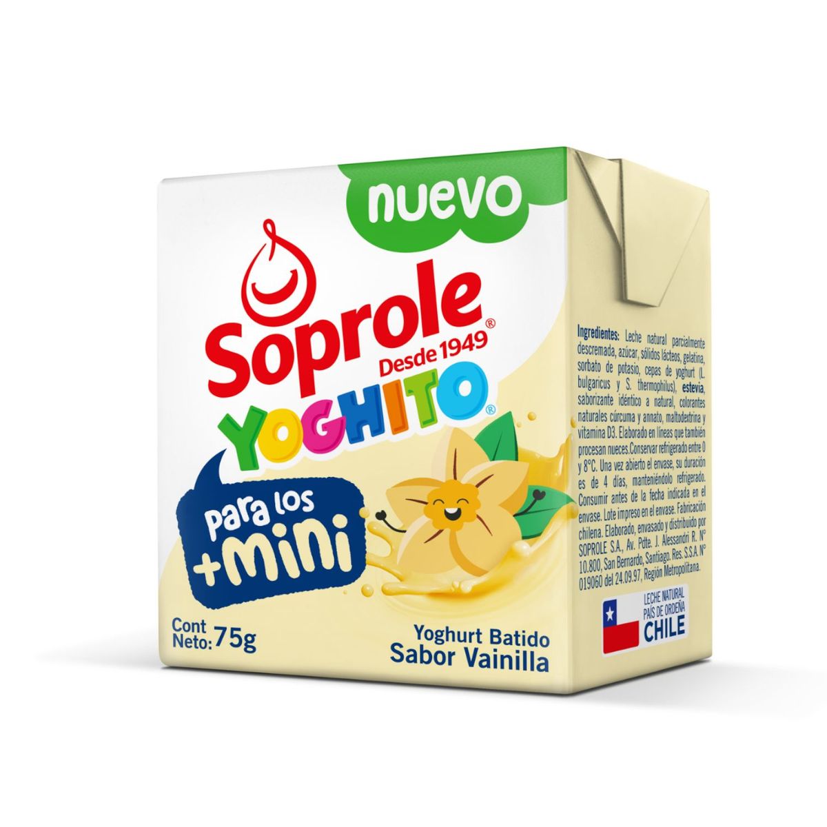 SOPROLE - Pack Yoghurt Mini Yoghito Sabor Vainilla Soprole 6 x 75 g