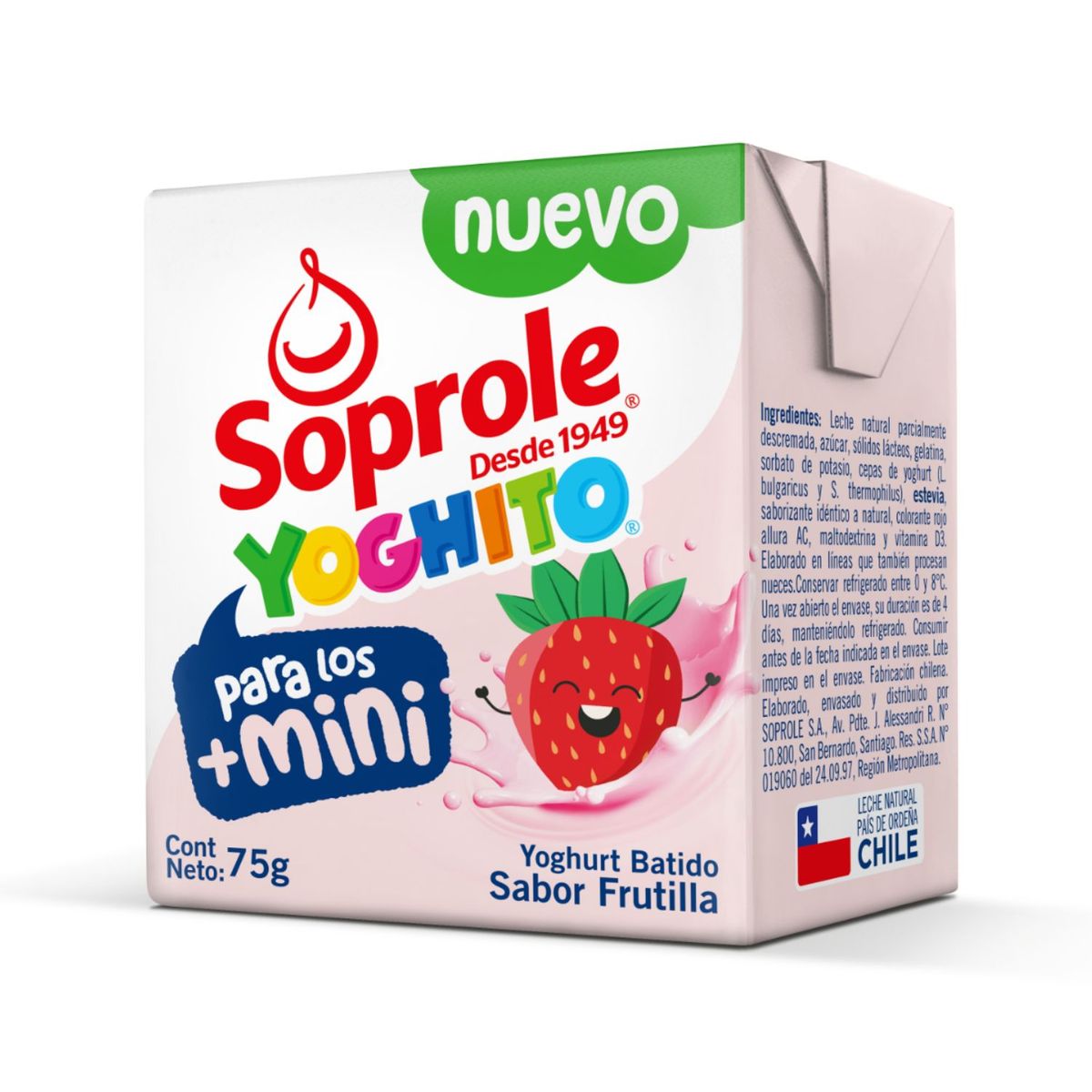 SOPROLE - Pack Yoghurt Mini Yoghito Sabor Frutilla Soprole 6 x 75 g