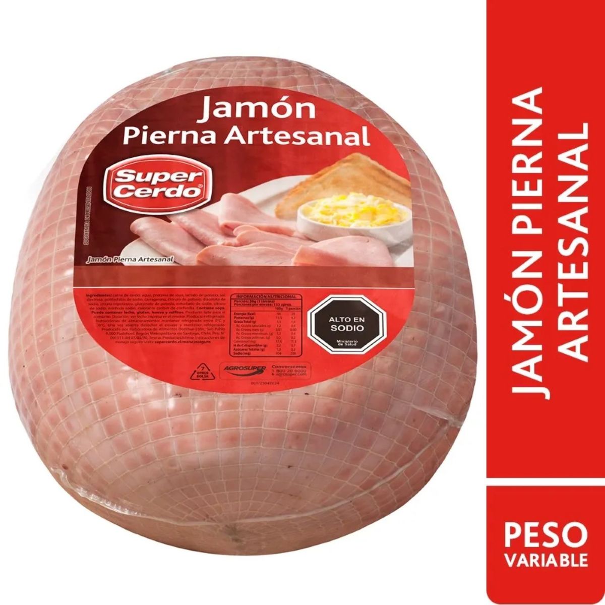 SUPER CERDO - Jamón Pierna de Cerdo Artesanal Super Cerdo a Granel