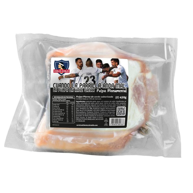 RAIHUEN - Pulpa Pierna de Cerdo Monumental Colo-Colo Refrigerada 450 g