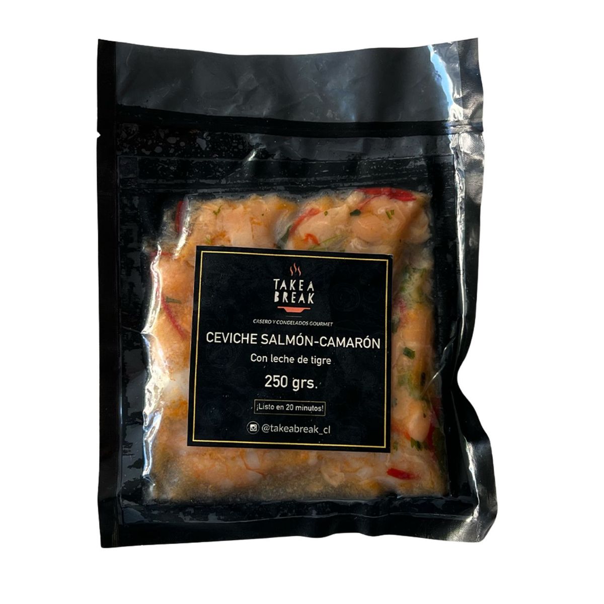  - Ceviche Mixto de Salmón y Camarón Congelado Take a Break 250 g