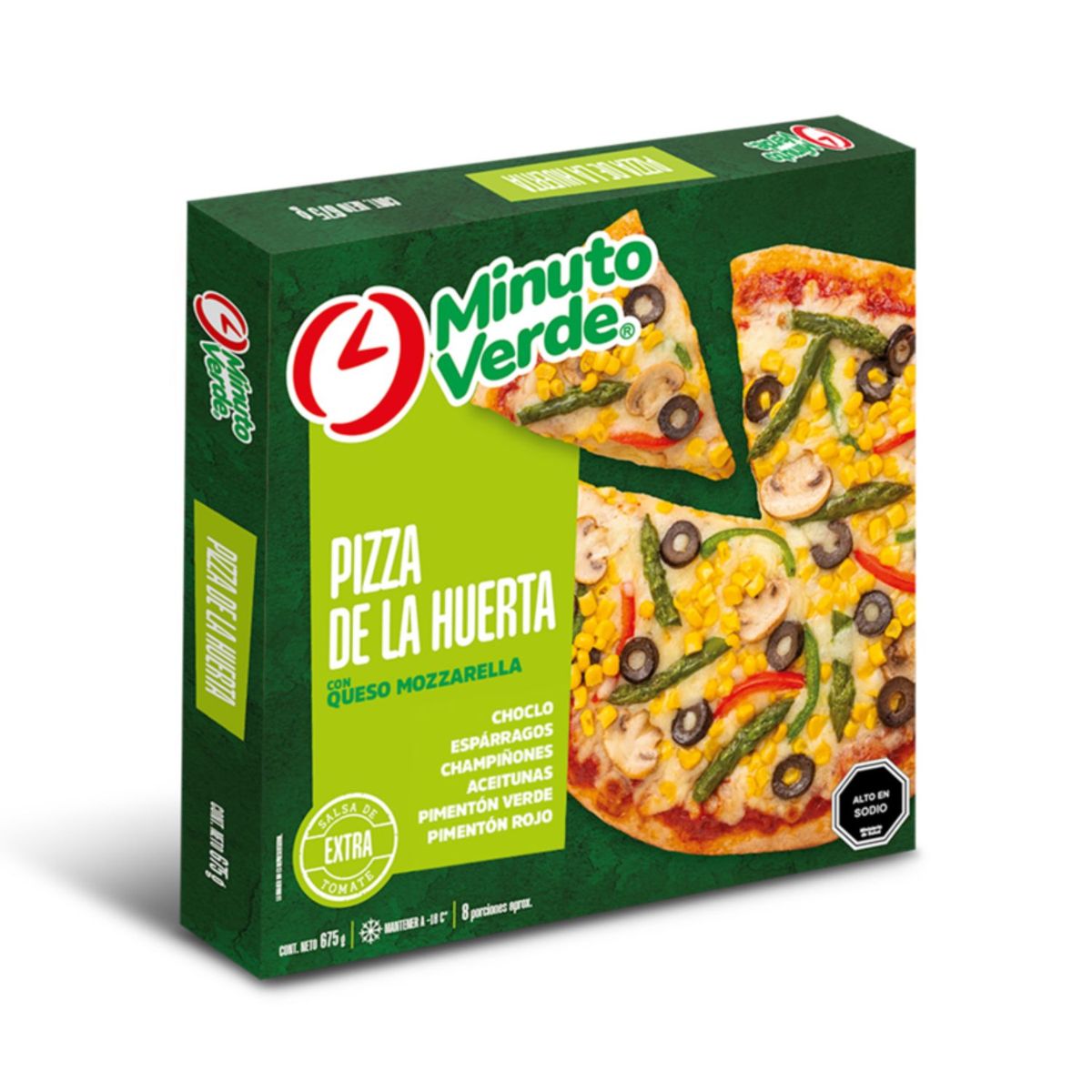 MINUTO VERDE - Pizza de la Huerta Congelada Minuto Verde 675 g