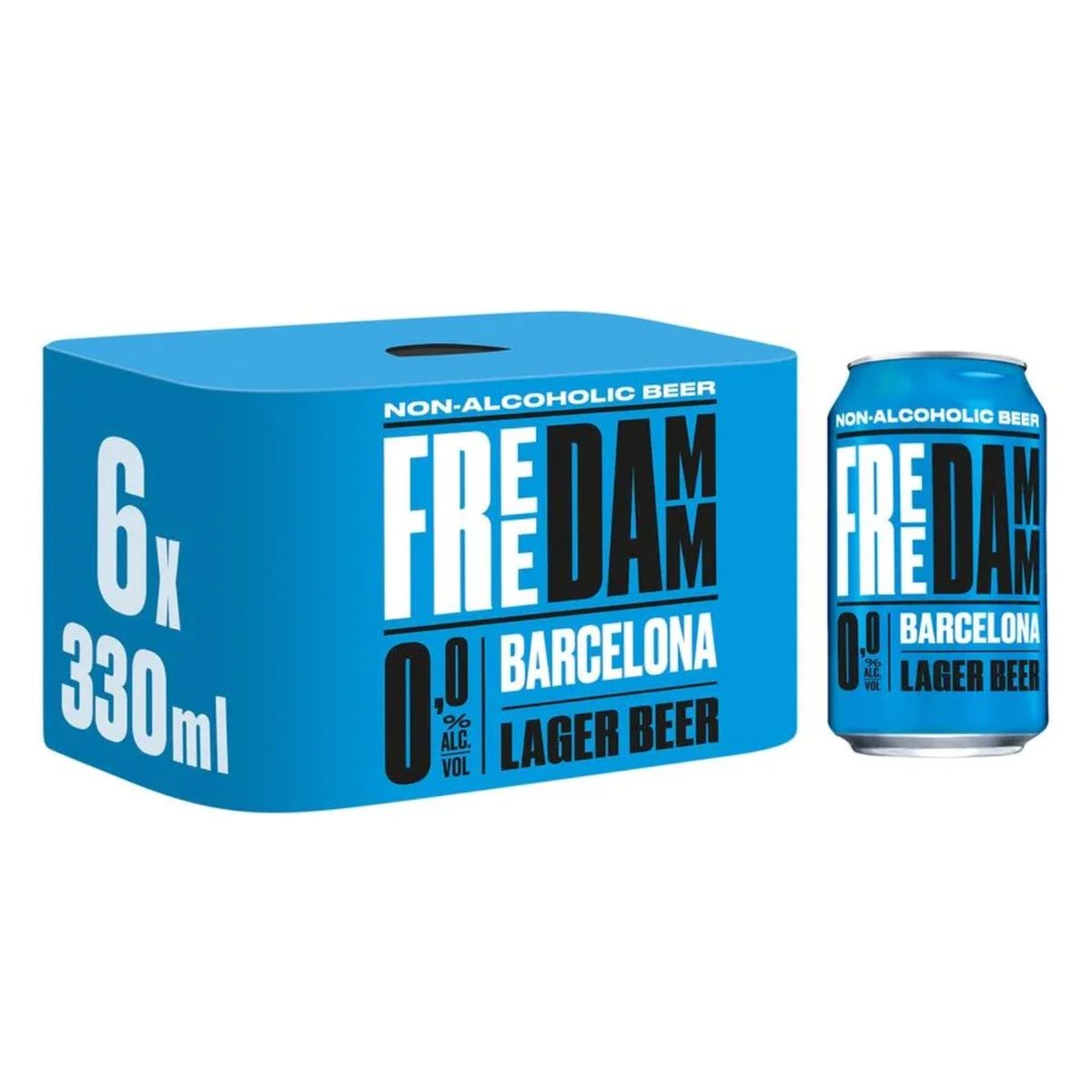 FREEDAMM - Pack Cerveza Free damm Sin Alcohol Lata 0° 6 x 330 ml