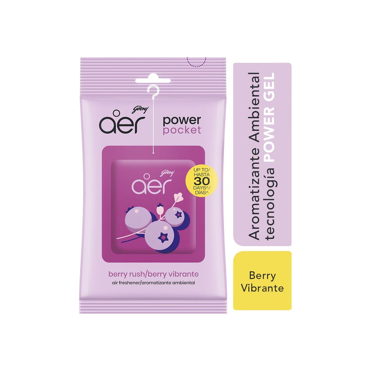  - Aromatizante Ambiental Gel Berry Vibrante Aer 10 gr