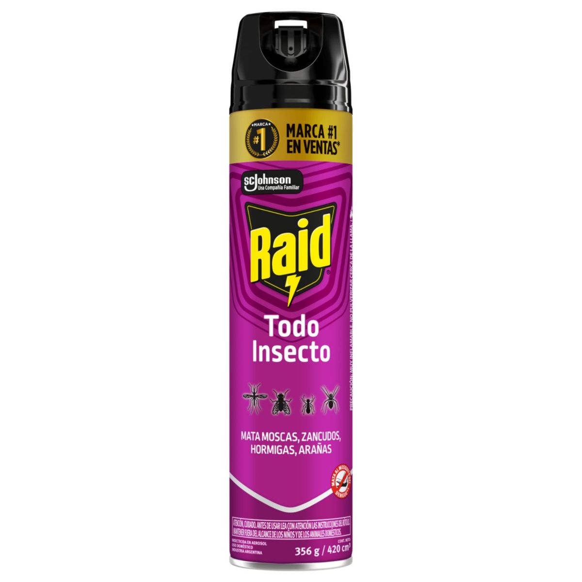 RAID - Insecticida Aerosol Raid Todo Insecto 420 ml