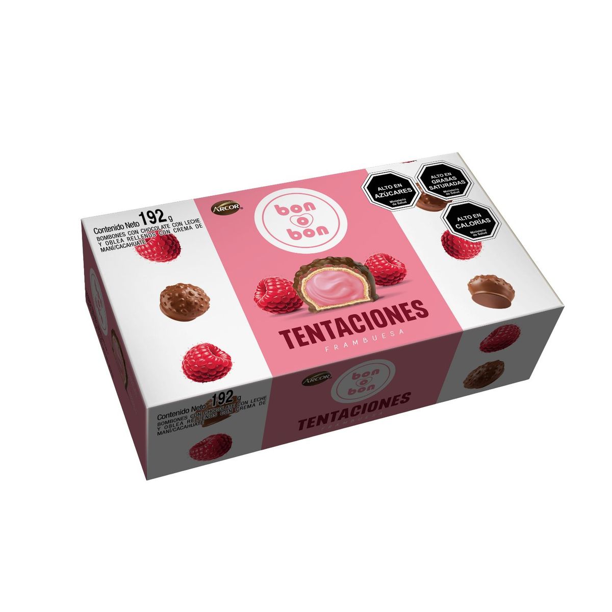 BON O BON - Bombones de Chocolate Bon o Bon Tentaciones Frambuesa 192 g