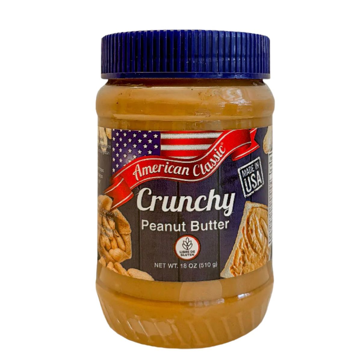 AMERICAN CLASSIC - Mantequilla de Maní Crunchy American Classic 510 g