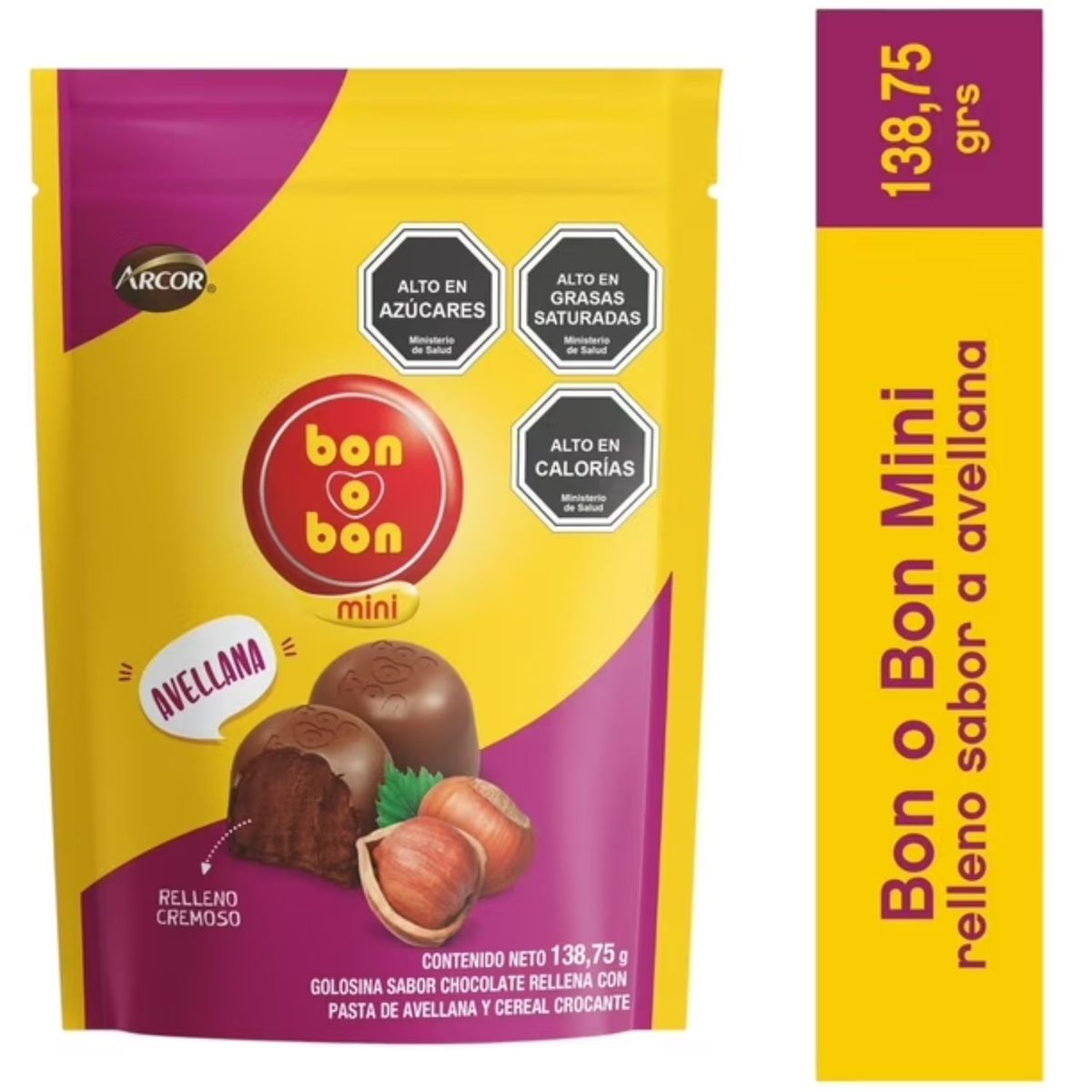 BON O BON - Mini Bombones de Chocolate Avellanas Bon o Bon Doypack 138 g