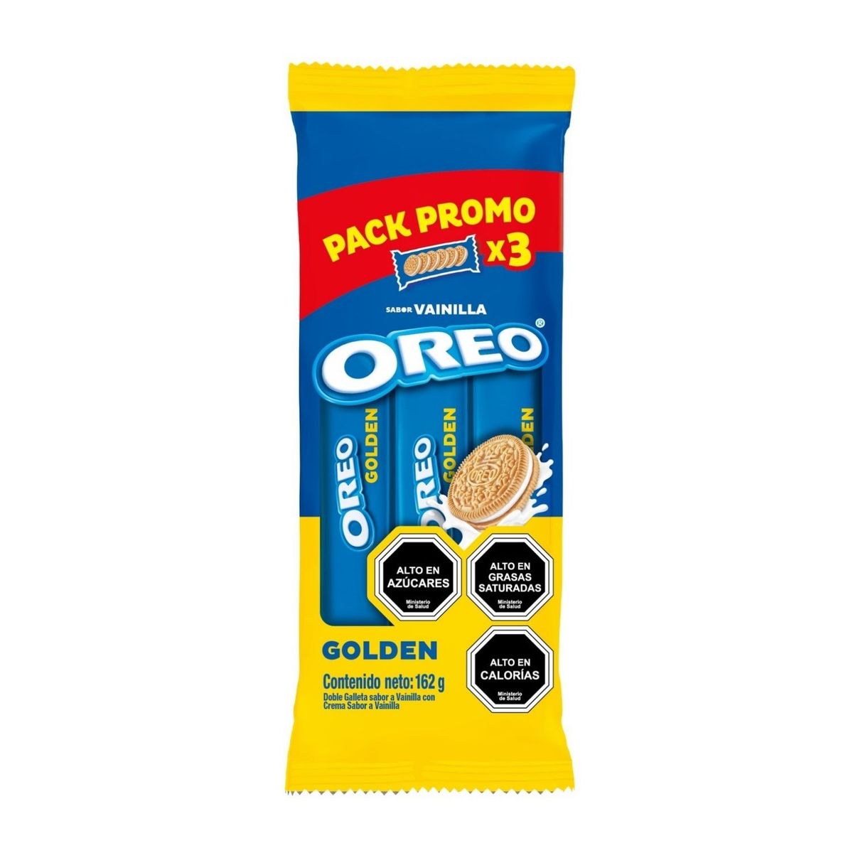 OREO - Pack Galletas Oreo Sabor Vainilla 162 g