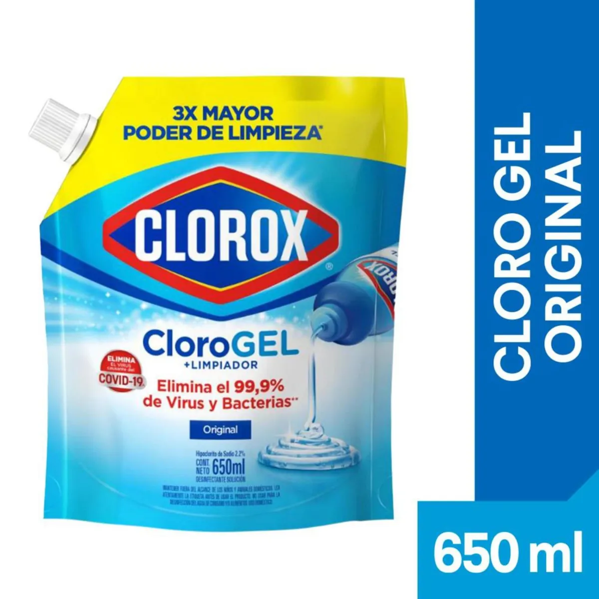 CLOROX - Cloro Gel Clorox Original Doypack 650 ml