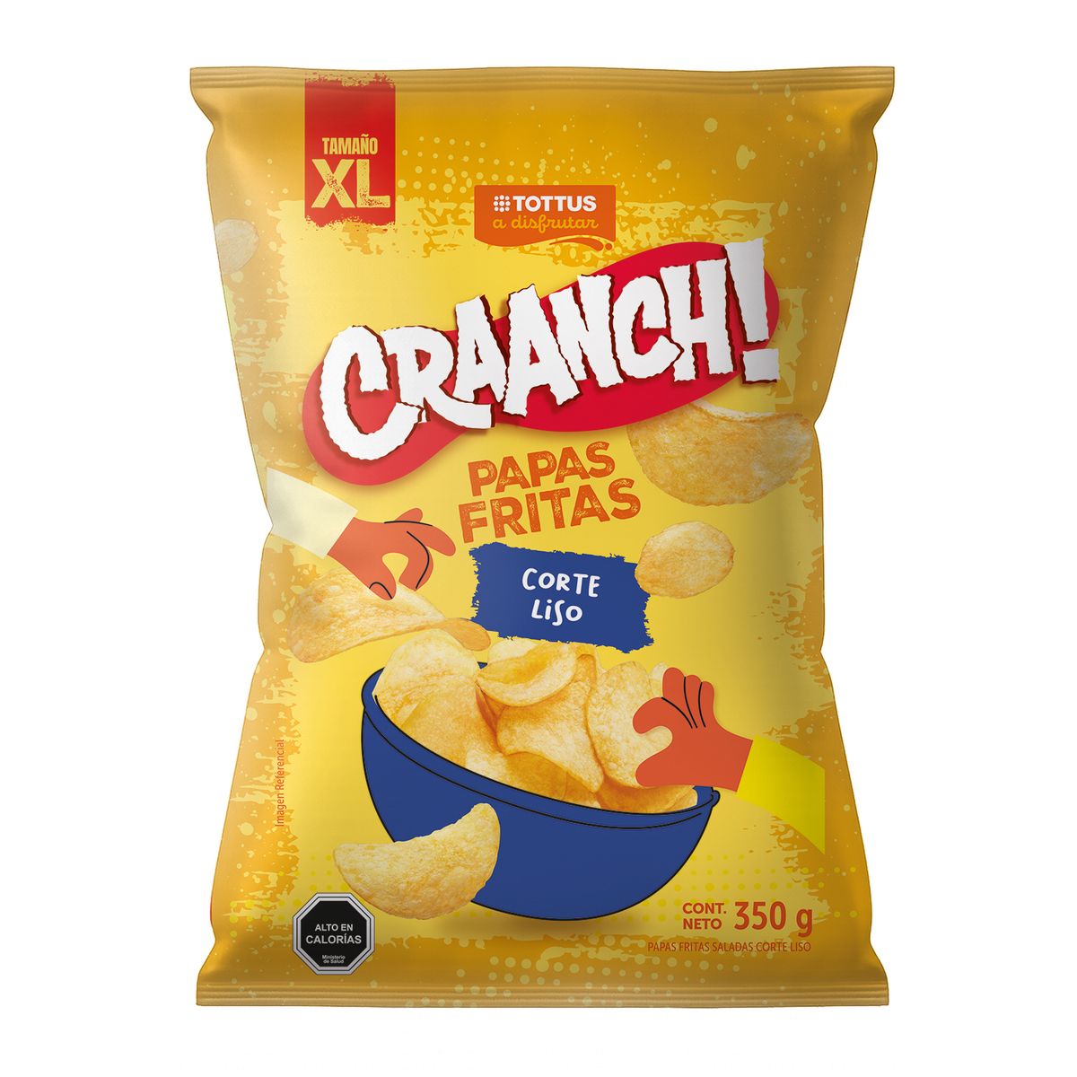 TOTTUS - Papas Fritas Craanch! Corte Liso Tottus 350 g