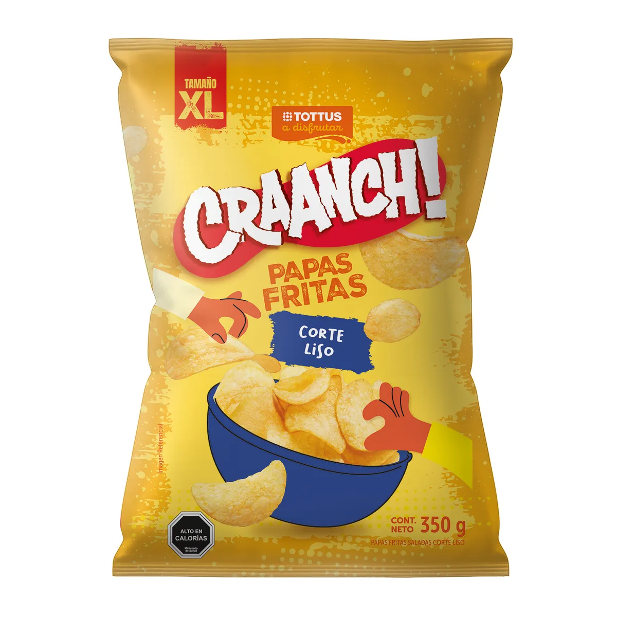 TOTTUS - Papas Fritas Craanch! Corte Liso Tottus 350 g