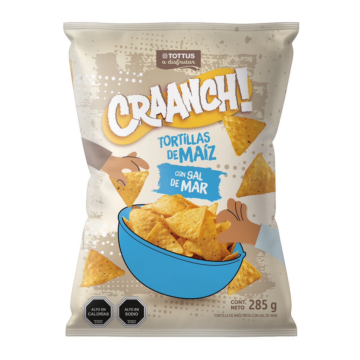 TOTTUS - Snack Tortillas de Maíz Craanch! con Sal de Mar Tottus 285 g