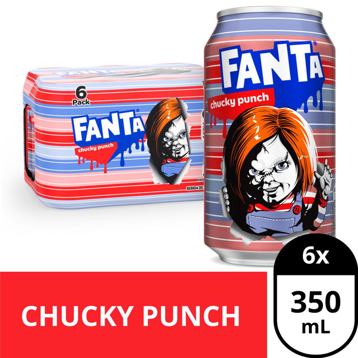 FANTA - Pack Bebidas Fanta Chucky Punch 6 x 350 ml