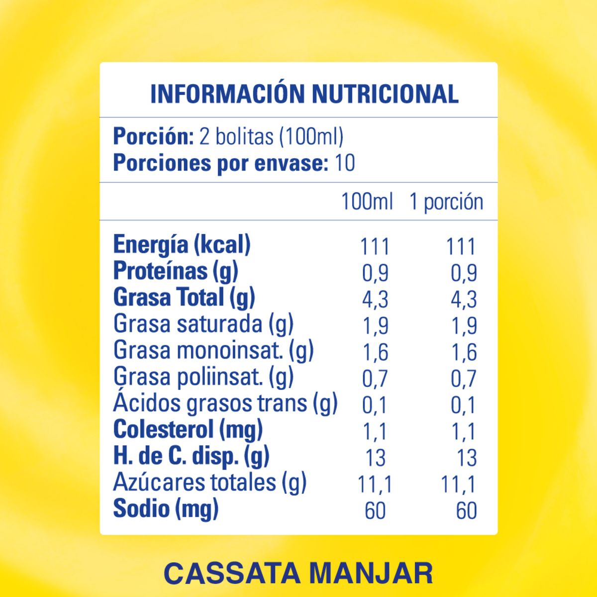 PANDA - Helado de Leche Sabor Manjar Cassata Panda 1 L