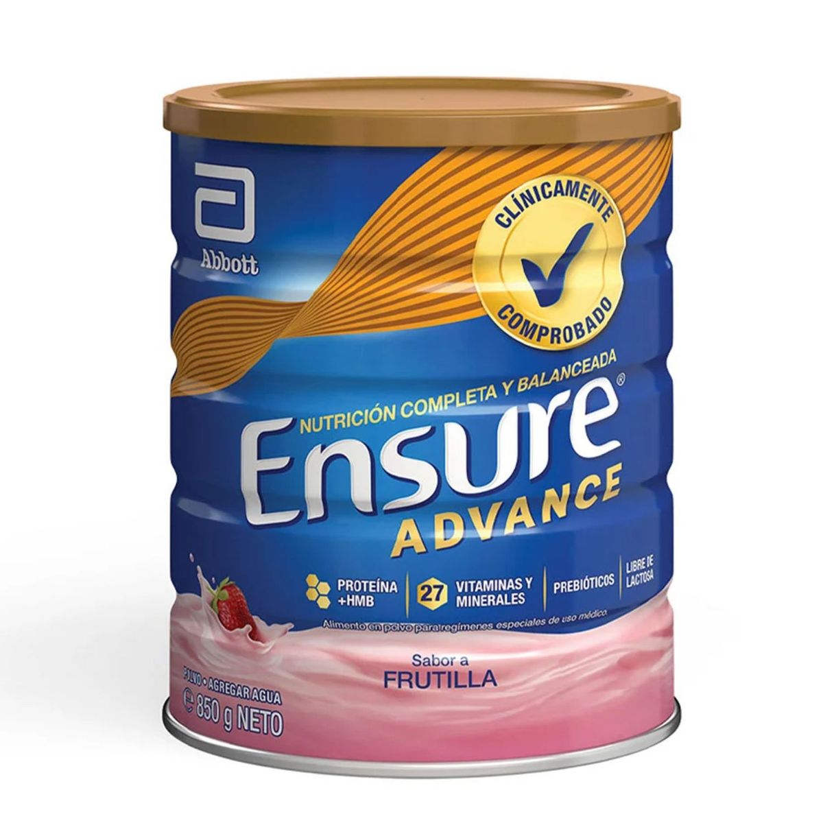  - Alimento en Polvo Ensure Advance Sabor Frutilla 850 g