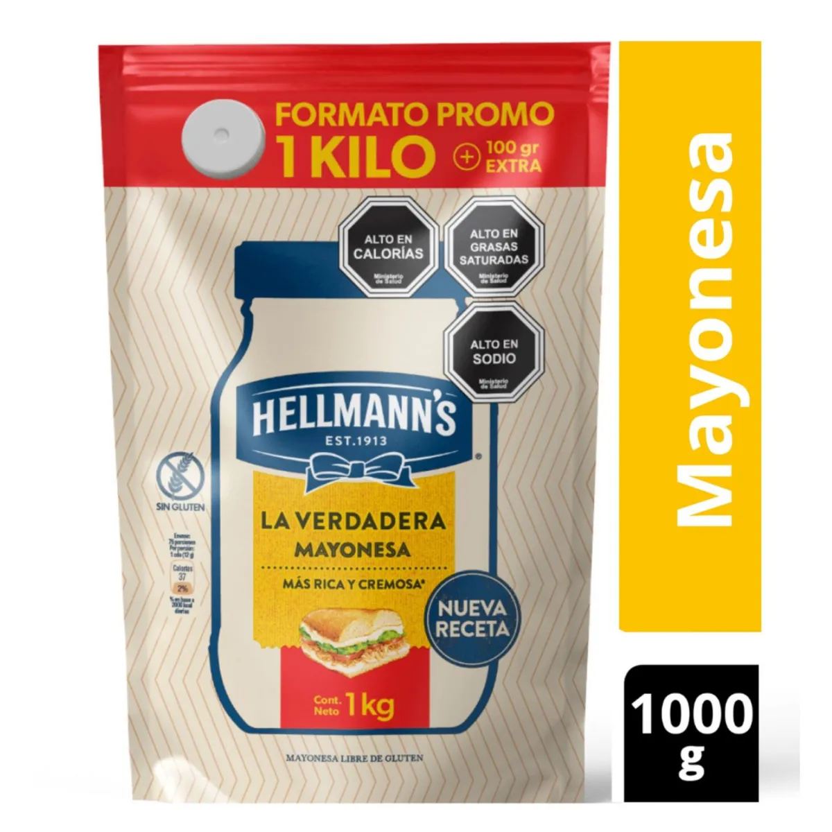 HELLMANN'S - Mayonesa Hellmann's Doypack 1 Kg