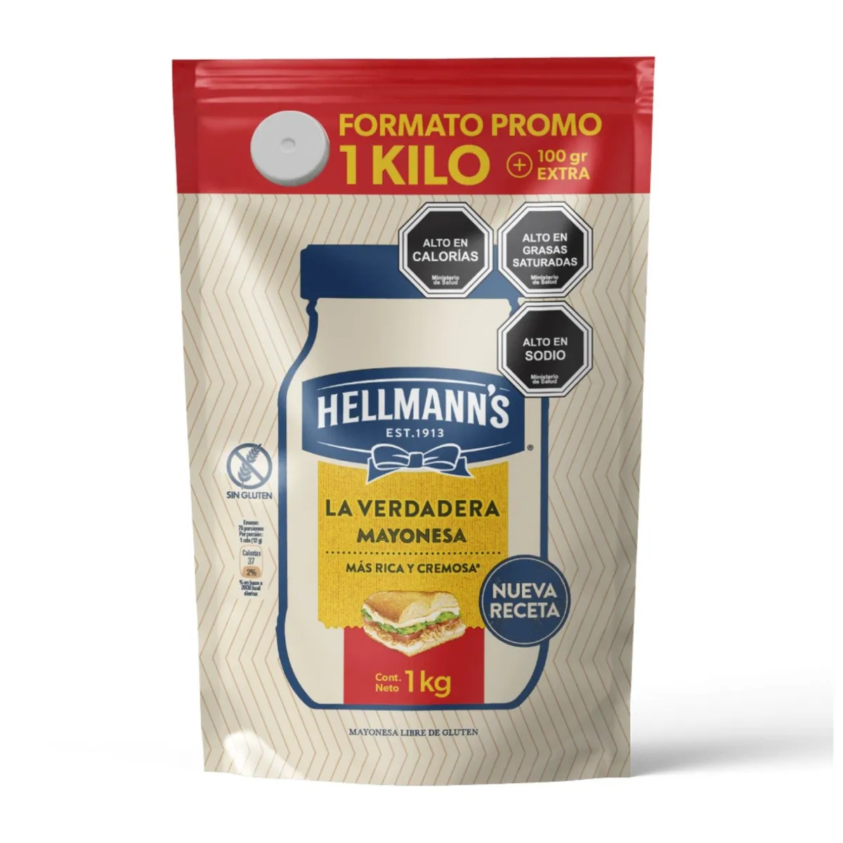 HELLMANN'S - Mayonesa Hellmann's Doypack 1 Kg
