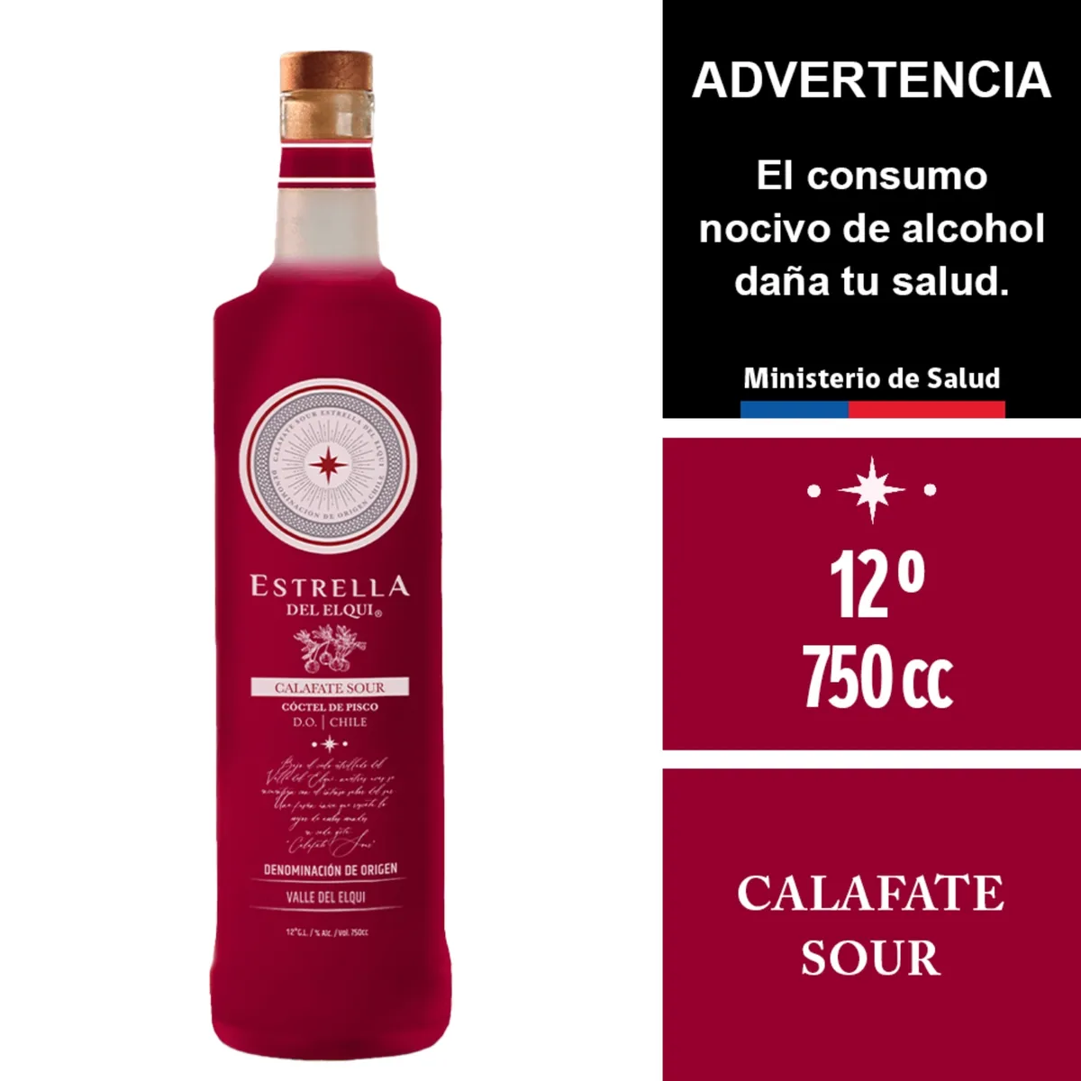 ESTRELLA DEL ELQUI - Pisco Sour Calafate Estrella del Elqui 12° 750 ml