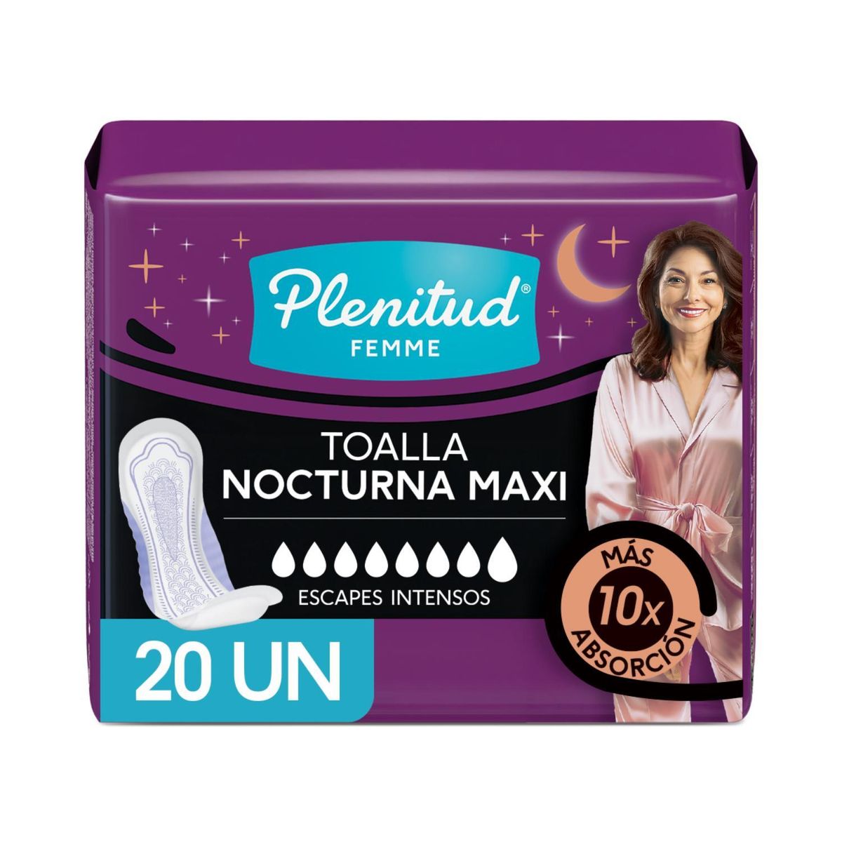 PLENITUD - Toallas para Incontinencia Plenitud Femme Maxi Nocturna 20 un