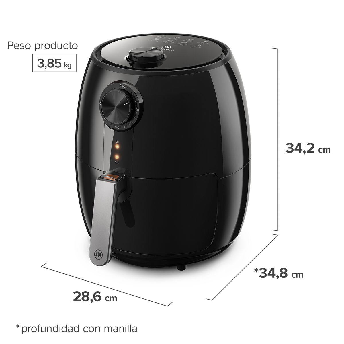 MADEMSA - Freidora De Aire 4.6Lts Maf15 Mademsa