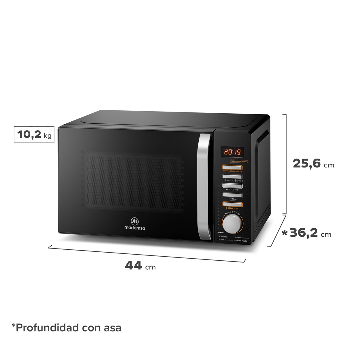 MADEMSA - Microondas 20Lts Digital Mm20Fbh Mademsa