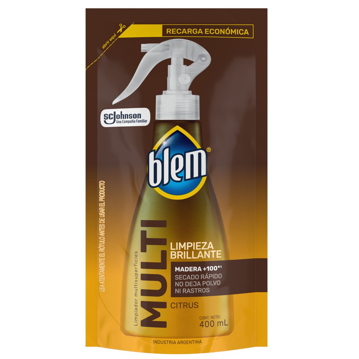 BLEM - Limpiador Multisuperficies Citrus Blem Recarga 400 ML
