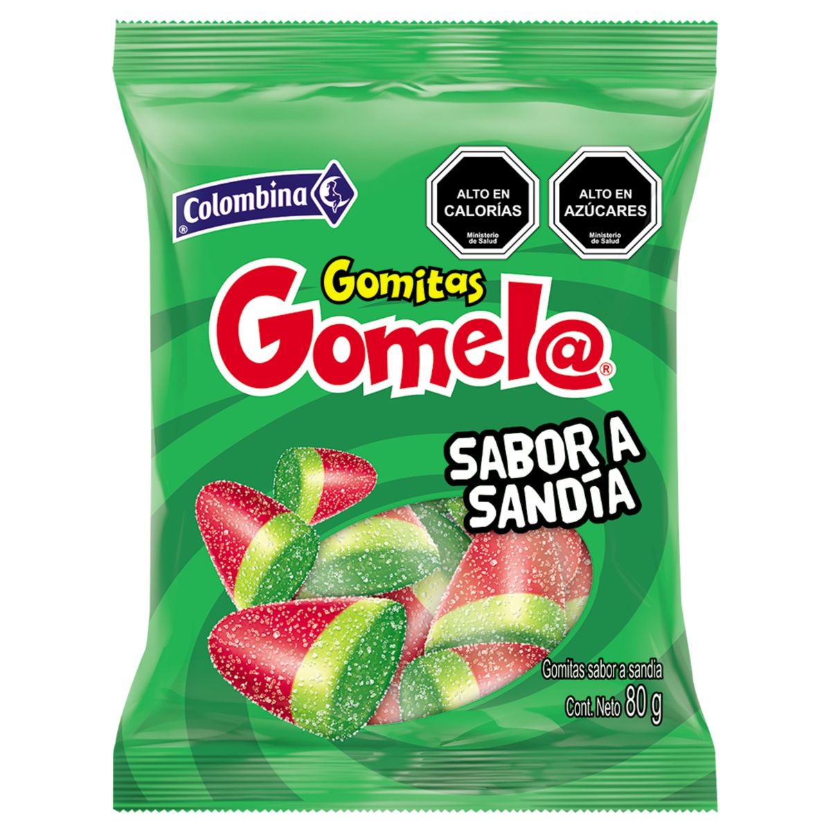 COLOMBINA - Gomitas Gomela Sabor Sandía Colombina 80 g