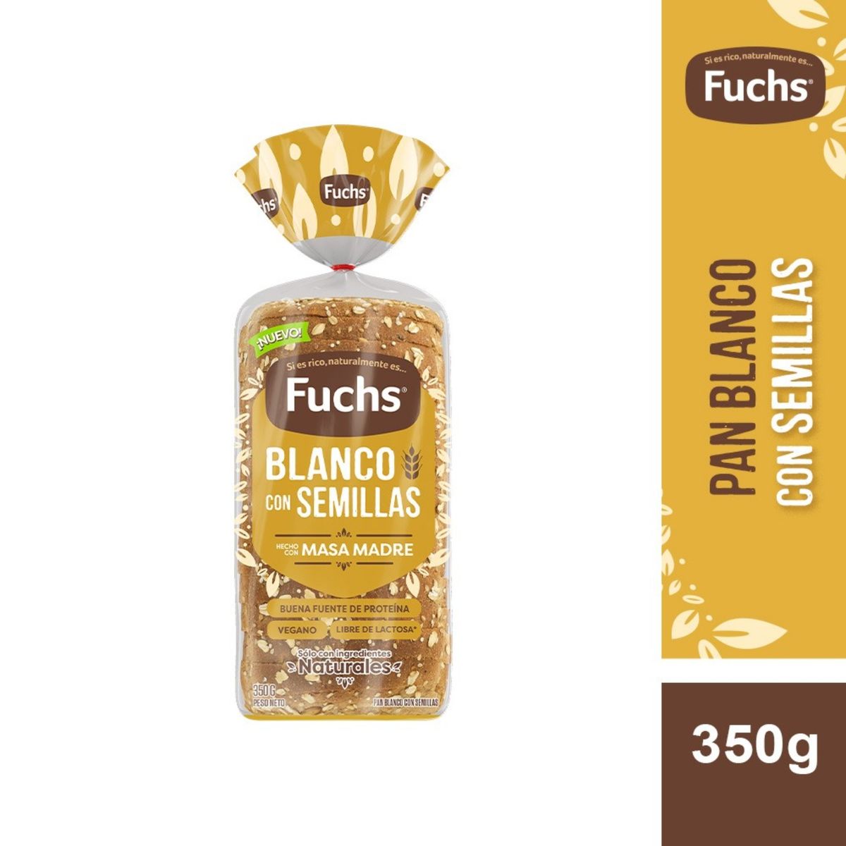 FUCHS - Pan de Molde Blanco con Semillas Fuchs 350 g